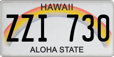 HI license plate ZZI730