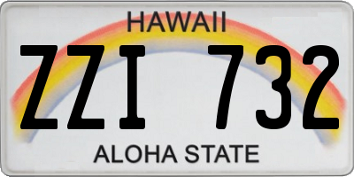 HI license plate ZZI732