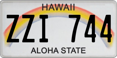 HI license plate ZZI744