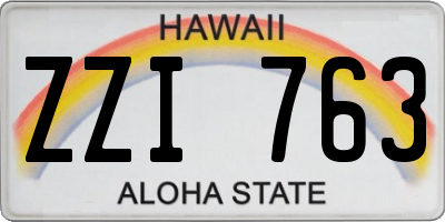 HI license plate ZZI763