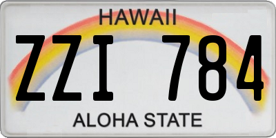 HI license plate ZZI784