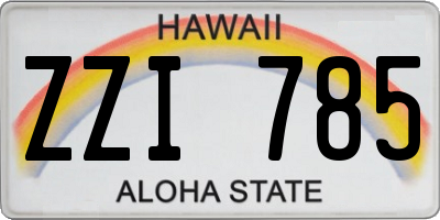 HI license plate ZZI785