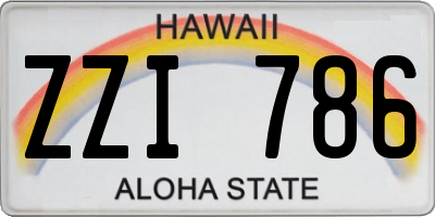 HI license plate ZZI786