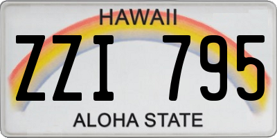 HI license plate ZZI795