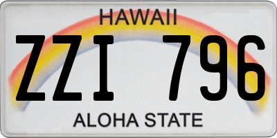 HI license plate ZZI796
