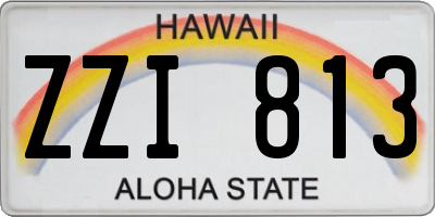 HI license plate ZZI813