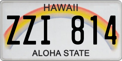 HI license plate ZZI814