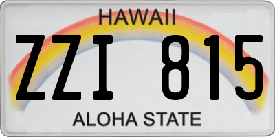 HI license plate ZZI815
