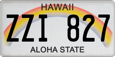 HI license plate ZZI827