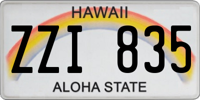 HI license plate ZZI835