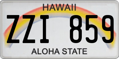 HI license plate ZZI859