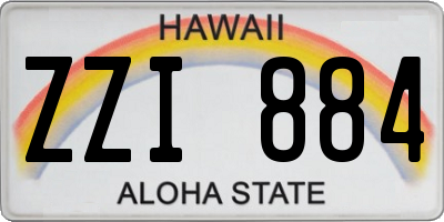 HI license plate ZZI884
