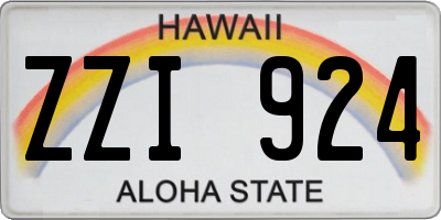HI license plate ZZI924