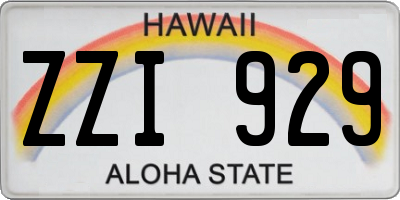 HI license plate ZZI929