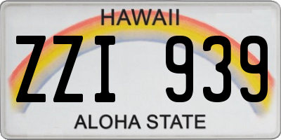 HI license plate ZZI939