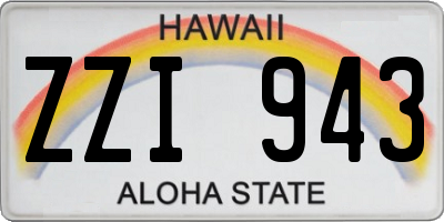 HI license plate ZZI943