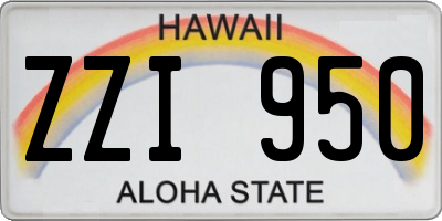 HI license plate ZZI950
