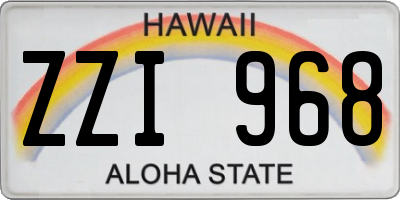 HI license plate ZZI968
