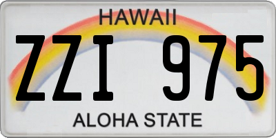 HI license plate ZZI975