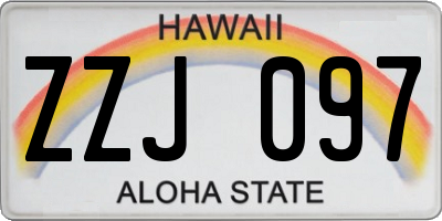 HI license plate ZZJ097