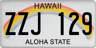 HI license plate ZZJ129