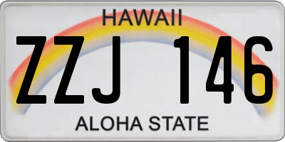 HI license plate ZZJ146