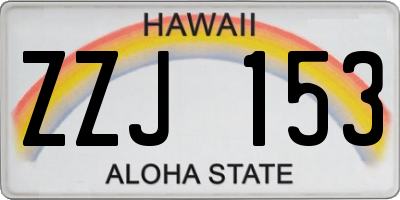 HI license plate ZZJ153