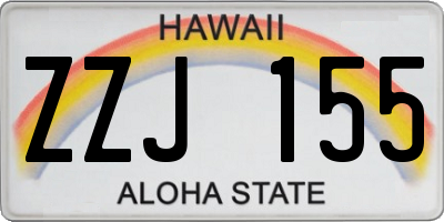 HI license plate ZZJ155