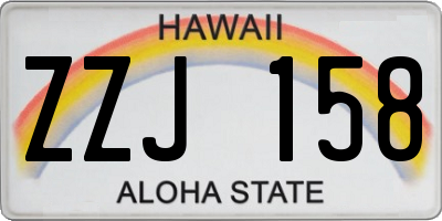 HI license plate ZZJ158