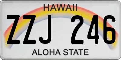 HI license plate ZZJ246