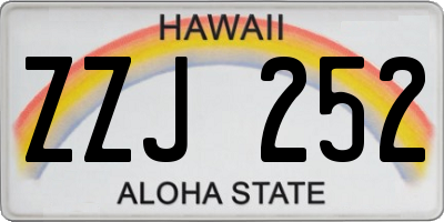HI license plate ZZJ252