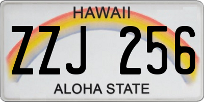HI license plate ZZJ256