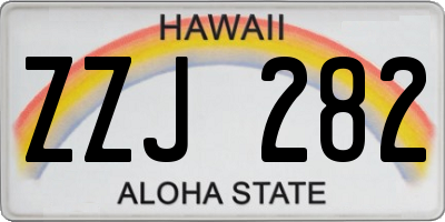 HI license plate ZZJ282
