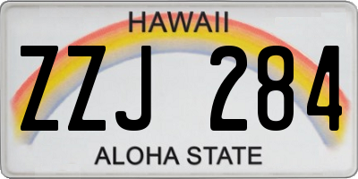 HI license plate ZZJ284