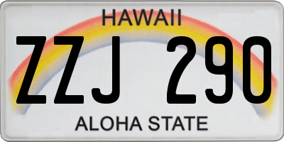 HI license plate ZZJ290