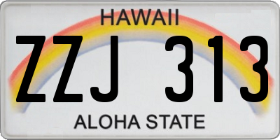 HI license plate ZZJ313