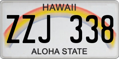 HI license plate ZZJ338