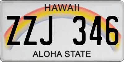 HI license plate ZZJ346