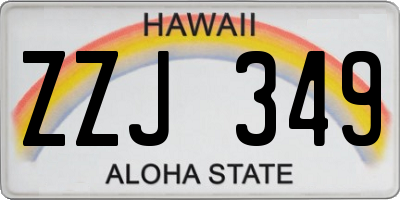 HI license plate ZZJ349