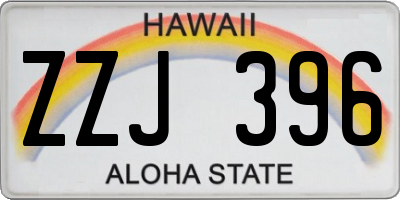 HI license plate ZZJ396