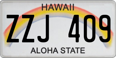 HI license plate ZZJ409