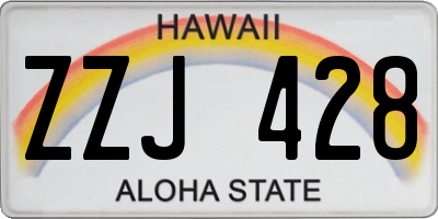 HI license plate ZZJ428