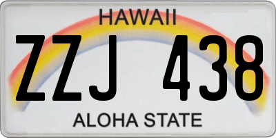 HI license plate ZZJ438