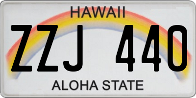 HI license plate ZZJ440