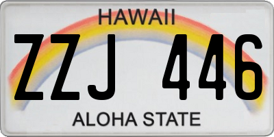 HI license plate ZZJ446