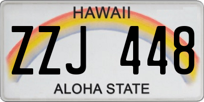 HI license plate ZZJ448