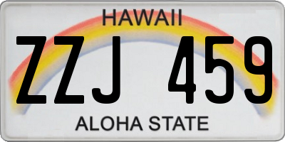 HI license plate ZZJ459