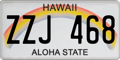 HI license plate ZZJ468