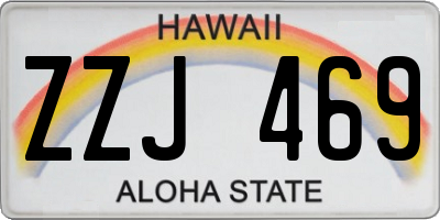 HI license plate ZZJ469