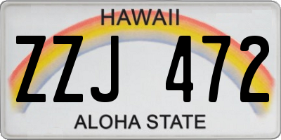 HI license plate ZZJ472